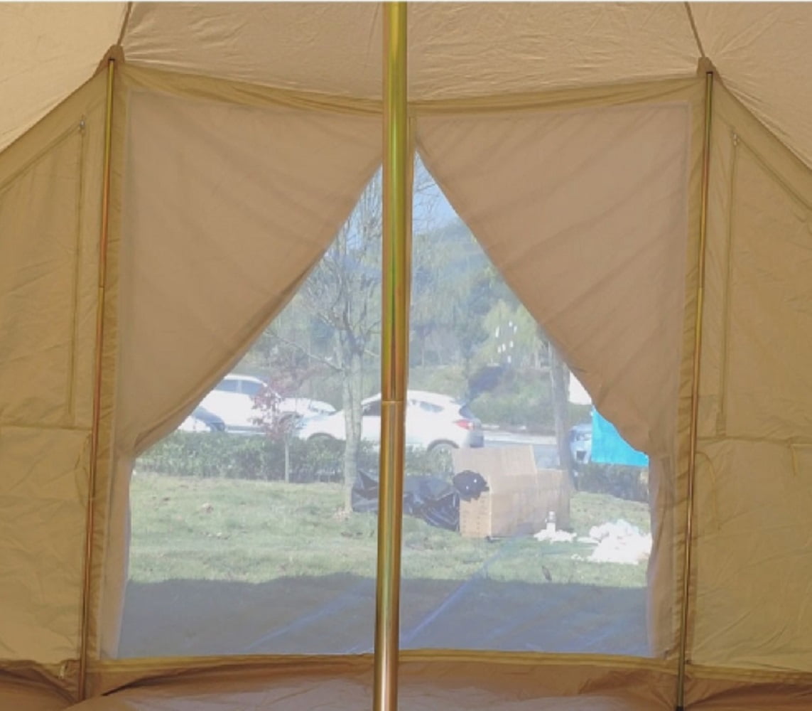 5-8 Person Luxury Bell Cotton Tent, Waterproof Outdoor Glamping Cotton Tent for Resort & Campsite