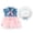 Pink 1, variant on HAOTAGS Girls Casual Dresses Size 12M,Floral Prints Summer Lightweight Summer Cute Kids Denim Dress Pink