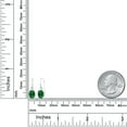 thumbnail image 6 of Gem Stone King 925 Sterling Silver Green Simulated Emerald French Wire Dangle Hook Earrings for Women (2.48 Cttw, Gemstone Birthstone, Oval 7X5MM), 6 of 6