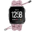 thumbnail image 2 of REQO Compatible with Fitbit Versa 2 Bands, Woven Nylon Friendship Rope Outdoor Survival Weave Adjustable Replacement Straps Wristbands Accessories for Versa Lite,Versa 2,SE, 2 of 7
