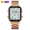 thumbnail image 1 of SKMEI 1888 Rose Gold Square Electronic Watch with Zinc Alloy Case & Stainless Steel Strap - 30M Waterproof, Multi-Function: Step Counter, Calorie Calculator, Dual Time, Date/Week Display, Alarm,, 1 of 7