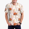 thumbnail image 5 of Yiaed Cute Sleepy FoxPrint Men's Short Sleeve Polo Shirt,Golf Polo for Men Three-Button Golf Shirt Athletic Casual Collared T-Shirt- XX-Large, 5 of 7
