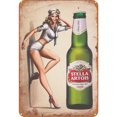 thumbnail image 1 of Chapa Metal Stella Artois Pintura Hierro Rectangular Bar para El 20x30cm, 1 of 9