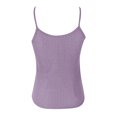 thumbnail image 6 of AWZXDE Cotton Tops for Women Fashion Solid Color Sleeveless Knitted Spaghetti Strap Cami Top, 6 of 6