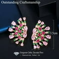 thumbnail image 3 of Unique Gold Plated Multicolor Cubic Zircon Drop Costume Stud Earrings for Women, 3 of 7
