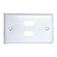 thumbnail image 2 of Wall Plate, White, 2 Port DB9 / HD15 (VGA), Single Gang, Painted Stainless Steel, 2 of 3