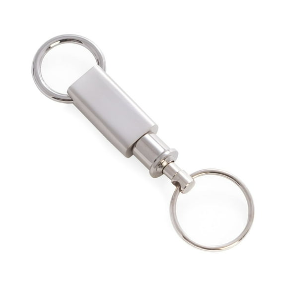 Silver Plated Two Piece Valet Key Ring.