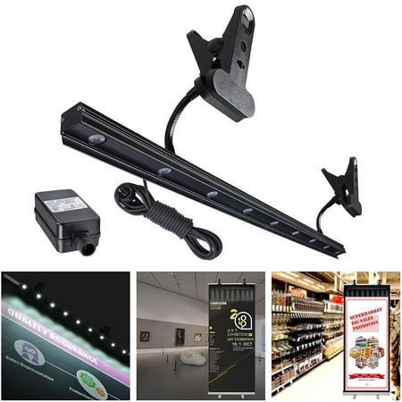 Trade Show Display Store Yescom 9W LED Light for Retractable Roll Up Banner Stand Adjustable IP65 Waterproof Clip On Display Lamp Trade Show ()