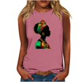 thumbnail image 2 of Honeeladyy Workout Tank Tops for Woman Independence Day Print Tank Top Women's Casual Solid Color Sleeveless Loose Oversized Summer Vest (Pink,XL), 2 of 4