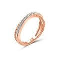 thumbnail image 2 of JewelersClub Diamond Rings for Women – Accent White Diamond Ring Jewelry– Rose Gold Over Silver Bands for Women –– Ring by JewelersClub, 2 of 4