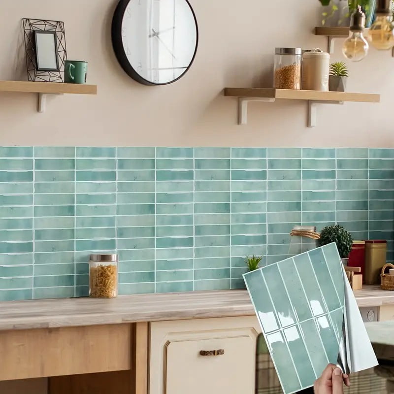 Peel and Stick Backsplash Wall Tiles,Self-Adhesive,Oil Proof,Waterproof, Removable Wall Panels for Kitchen & Bathroom,Modern Design, Easy Install (11.4x9 inch,20 Pack)