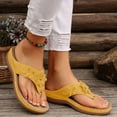 thumbnail image 4 of Platform Orthopedic Slides Sandals for Women 2025 Beach Summer Comfortable Wedge Flip Flops Dress Slip on, 4 of 6