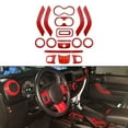 thumbnail image 3 of 18 Pcs Red Car Interior Decor Trim Kits for Jeep for Wrangler JK JKU 4 Door 11-17 Auto Accessories, 3 of 10