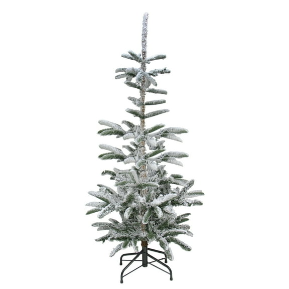 Northlight Real Touch™️ Slim Flocked Nordmann Fir Artificial Christmas Tree - 6.5' - Unlit