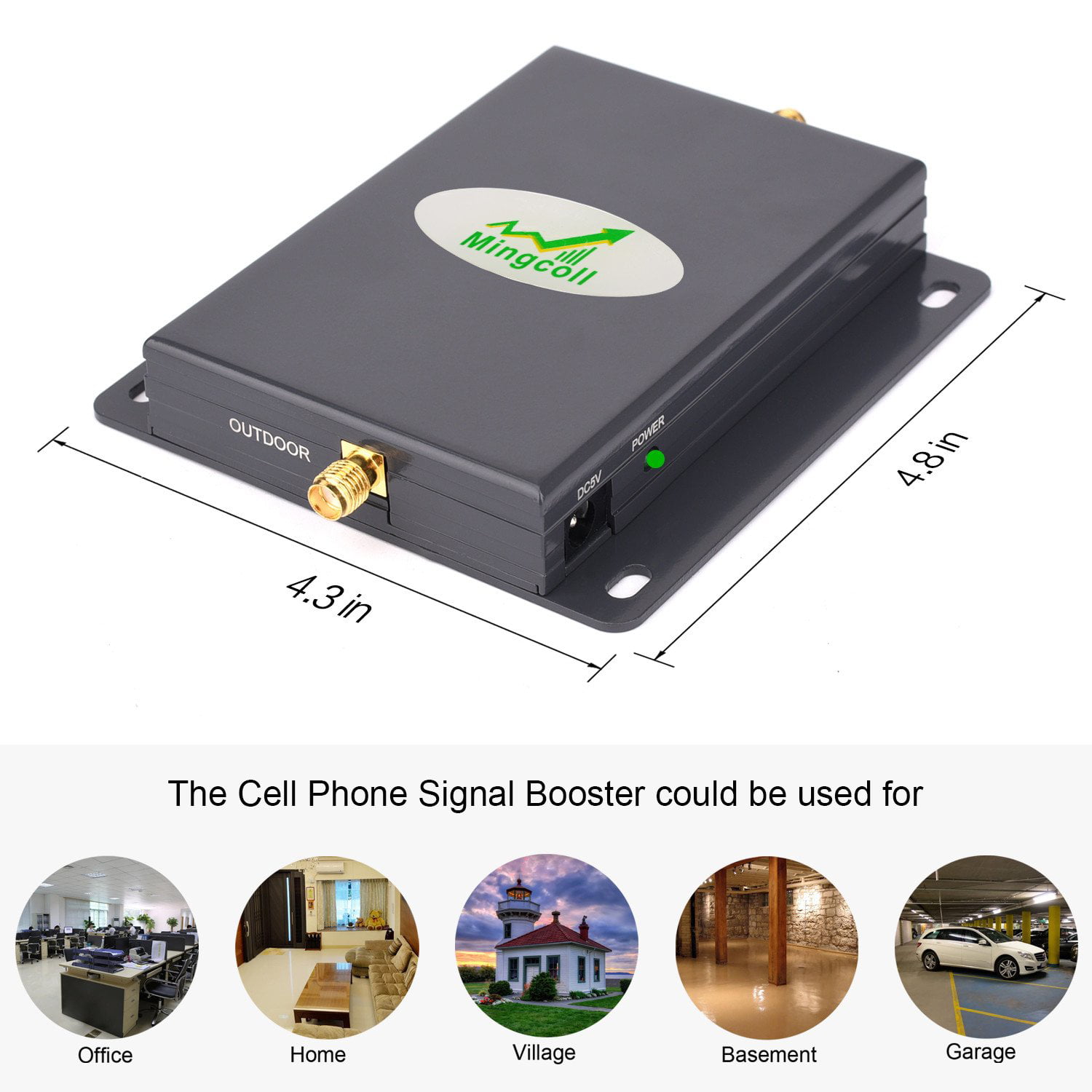 Home 4G LTE Cell Phone Signal Booster Verizon 700MHz Band 13 FDD Mobile Signal Repeater Booster Antennas Kits Improves 4G LTE Data Rates and Supports Volte 