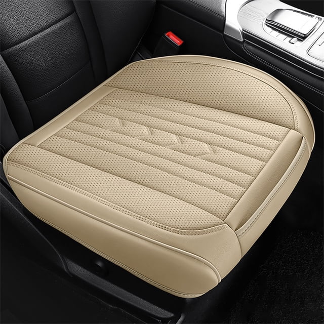 Cojín de Cuero para Asiento de Coche, Cojín para Todas Las Estaciones, Cojín de Cuero Totalmente Cerrado, Funda de Asiento Transpirable