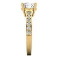 thumbnail image 3 of Clara Pucci 14K Yellow Gold 2.3ct Moissanite Solitaire with Accents Ring, 3 of 8