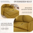 thumbnail image 4 of Muumblus Oversized Lounge Chair with Ottoman, Plush Cloud Accent Armchair for Living Room, Bedroom, Yellow Chenille, 4 of 10
