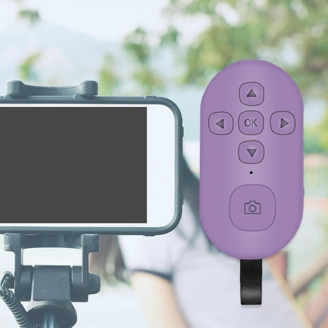 Smartphones Cámara Obturador Control remoto Hugo Desplazamiento Video Fotos y selfies Medios Violeta