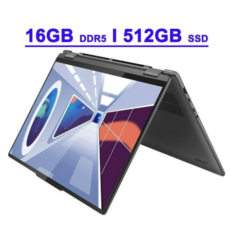 Lenovo Yoga 7i 16 Premium 2-in-1 Laptop 16" WUXGA IPS Touchscreen (300 nits TÜV Low Blue Light) 13th Generation Intel 10-Core i7-1355U 16GB DDR5 512GB SSD Backlit Fingerprint Thunderbolt HDMI Win11
