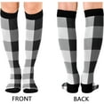 thumbnail image 2 of GZHJMY Buffalo Plaid Compression Socks, Women Men Long Stocking (20-30mmHg), Travel Knee High Stockings for Athletic Sports,Running,Cycling,Nursing, 2 of 7