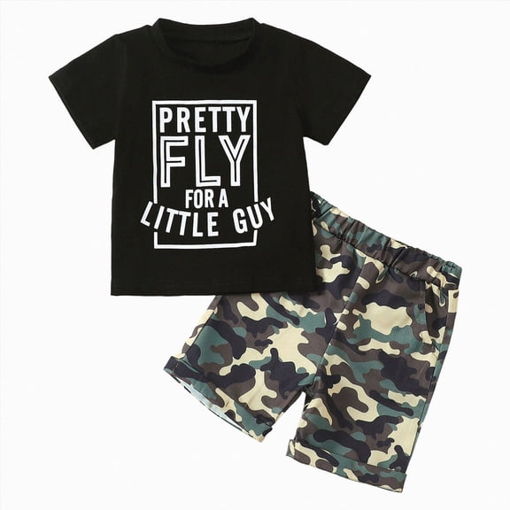 Little Boy Clothes Set Toddler Boy Outfit Boys Short Sleeved Shorts Two Piece Suit Comfortable Breathable Fashionable Children Suit Toddler Boy Short Set