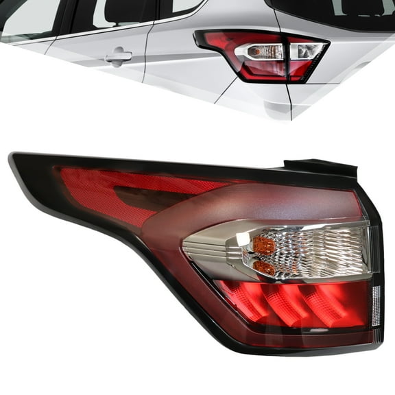 PMMA PP LED Tail Light Brake Lamp For 2017-2019 Ford Escape Kuga Left Driver Outer Tail Light Rear Lamp