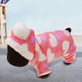 thumbnail image 3 of Ropa de invierno para perros, mono de perro suave con patrón de corazón, lindo gato cálido rosa para perro ANGGREK Otros, 3 of 8