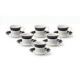 thumbnail image 3 of Lorren Home Trends Midnight-6 Cups and Saucers, One Size, Blue, 3 of 4