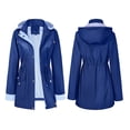 thumbnail image 6 of Womens Rain Jacket Waterproof Raincoat With Hood Lightweight Windbreaker Rain Jacket Loose Casual Travel Camping Outdoor Coat, 6 of 9