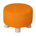 thumbnail image 4 of Tnarru Repose-Pieds Rond Antidérapant Chaise Pouf Tabouret pour Canapé Chambre de Bébé Entrée Orange, 4 of 8