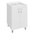 thumbnail image 1 of Foster 2-Door Laundry Room Utility Tub and Sink Engineered Wood White, 1 of 10