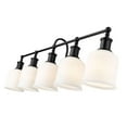 thumbnail image 6 of Z-Lite 733-5V-MB Bryant 12-Inch 5 Light Vanity Wall Mount Light, Black, 6 of 6