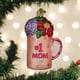 thumbnail image 2 of Taza rosa con adorno colgante de Navidad del Viejo Mundo con la mejor mamá, 2 of 5