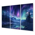 thumbnail image 2 of Designart "Aurora Borealis Magic I" Aurora Borealis Metal Wall Art Set, 2 of 5