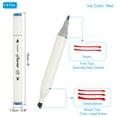 thumbnail image 2 of Dual Tip Markers, 6 Pcs Dual Tip Alcohol Markers Set White Barrel with Brush Tip and Fine Tip for Illustration Artist Adult Coloring Drawing Permanent Sketching, Dark Blue, 2 of 7