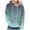 Mint Green, variant on Women's Hoodies Sweatshirts Relaxed Fit Gradient Patchwork Hooded Sweatshirt with Long Sleeves Pullover Casual Fall Top featuring Front Pocket and Comfortable Blue M