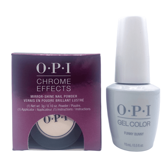 OPI Chrome Effects Pay Me In Rubies Nail Powder CP006   OPI GelColor Funny Bunny GCH22 0.5 oz - "Glazed Donut Nails"
