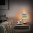thumbnail image 6 of Seastars Seashells on Beach Bedside Table Lamp LED Warm Lights with USB Charging Port Retro Cylinder Desk Lamps, 6 of 7