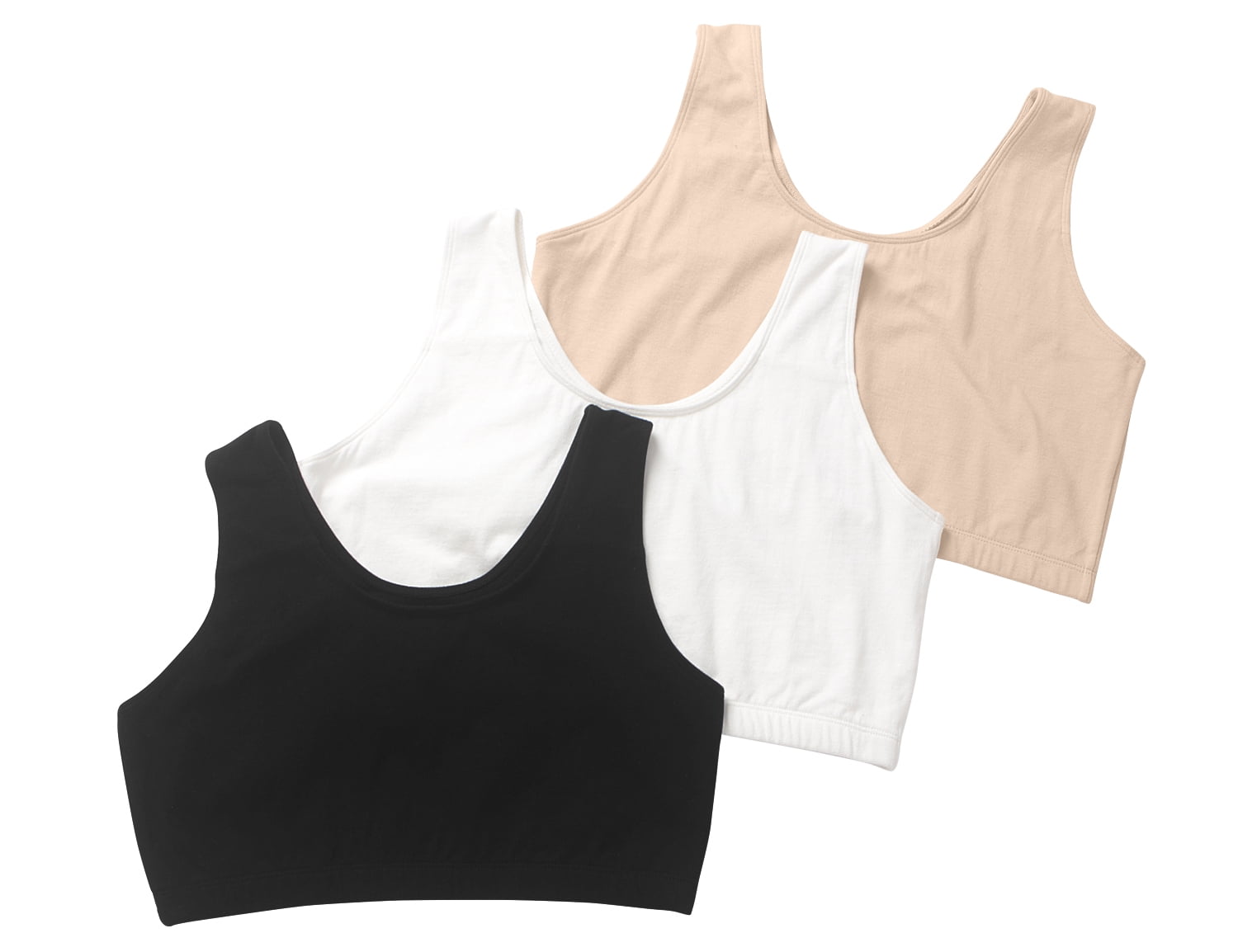 Matchstick Women Cotton Sports Bras Plus Size Wireless Bralette Top, 3