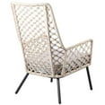 thumbnail image 4 of Afuera Living Modern Fabric/Rope/Metal Outdoor Lounge Chair in Natural, 4 of 7