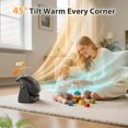 thumbnail image 3 of 2 in 1 Heater and Fan Combo, Portable Heating and Cooling Fan, Personal Heat Fan with 45° Adjustable, 2 Wind Speeds & Overheat Protection, 1500W Small Heater Fan Combo for Indoor Use Home Office, 3 of 5