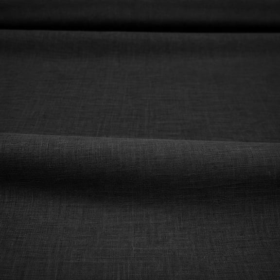 FabricLA Black Cotton Lawn Fabric | 60” inches Wide | 1 Yard Length | 75 GSM Thin Lightweight 100% Cotton Fabric | Lining, Summer Dressing Gowns