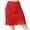 Red, variant on YM YOUMU Women Elastic Waist 3 Layers Tassels Latin Dance Skirt for Tango Samba Rumba Ballroom Practice Dancewear