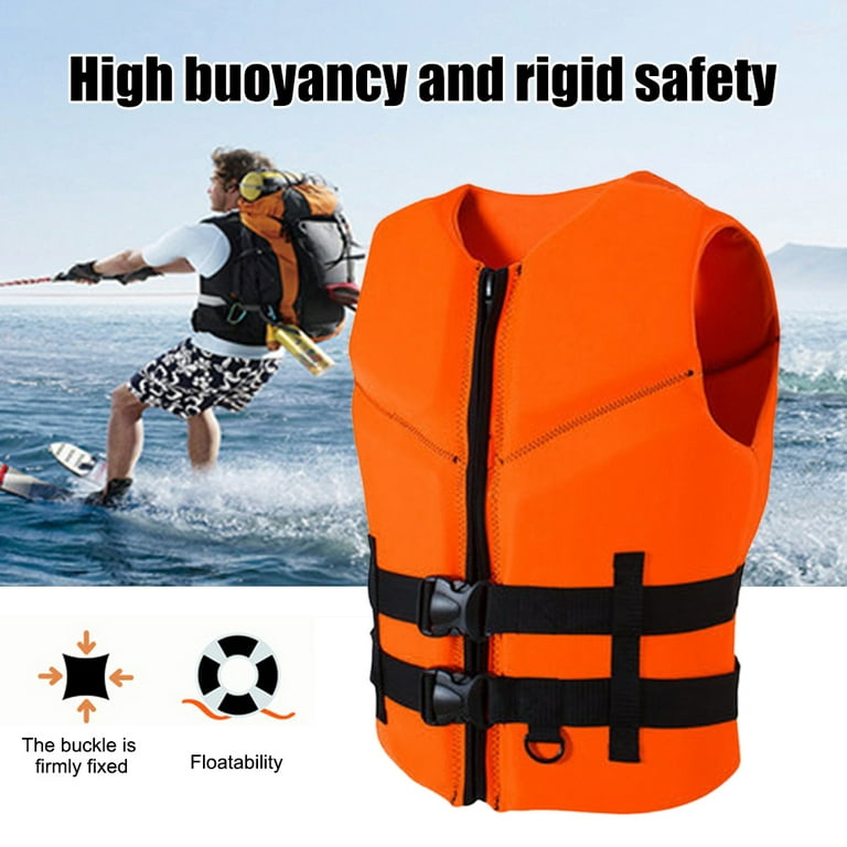 HZEWLS Adult Life Jacket Adjustable Neoprene Boating Life Vest