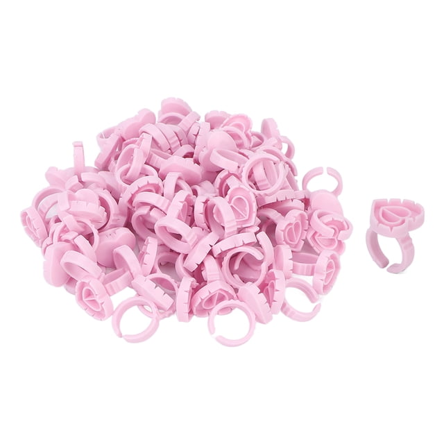 Fanning Blossom Cups para extensiones de pestañas, 100 piezas desechables de pegamento para pestañas, soporte para pegamento de pestañas, taza de anillo, tazas de pegamento para pestañas, tecnología avanzada
