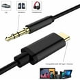 thumbnail image 2 of USB C To 3.5mm Audio Aux Jack Cable(3.3ft),Type C Adapter To 3.5mm Headphone Audio Stereo Cord Car Aux Cable for iPad Pro,Samsung Note 20, Google Pixel And More Type-C Devices (Black), 2 of 8