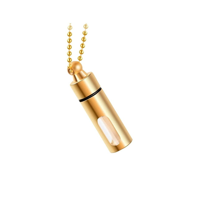 Cremación collar contenedor tubo botella recuerdo para mujeres cabello funerario Dorado Zulema collar de cadena