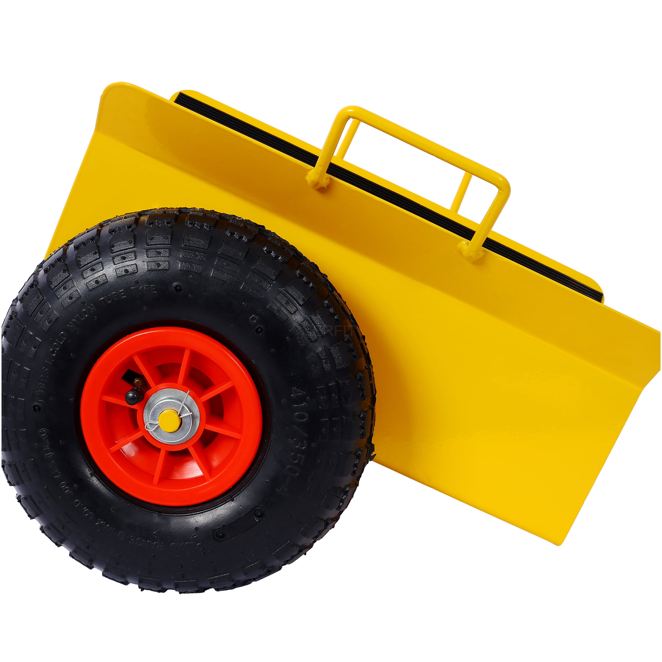 JERFIT Heavy Duty Panel Dolly Cart with 10" Air-Filled Tires, 600LB Capacity Auto-Clamp Moving Hand Truck for Drywall, Appliances, Doors
