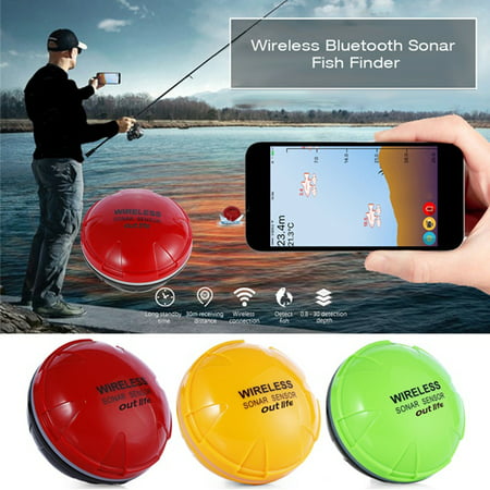 XF-06 Portable Wireless Bluetooth Fish Detection Sonar Fish Finder for iOS and Android Devices,